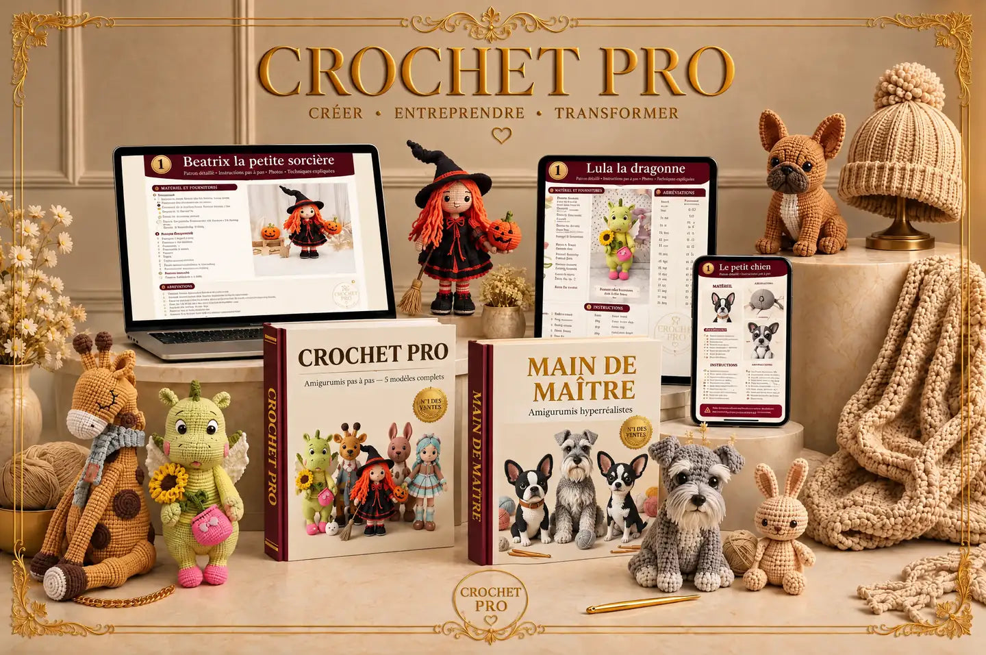 Crochet Pro et Main de Maître avec leurs amigurumis